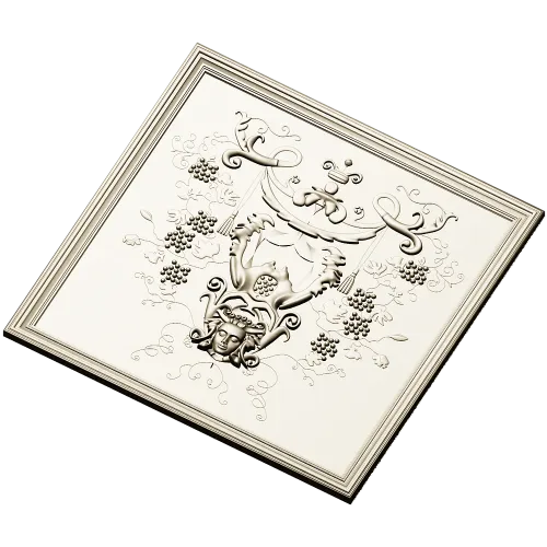 Vintner's Cartouche - decorative CNC panel STL