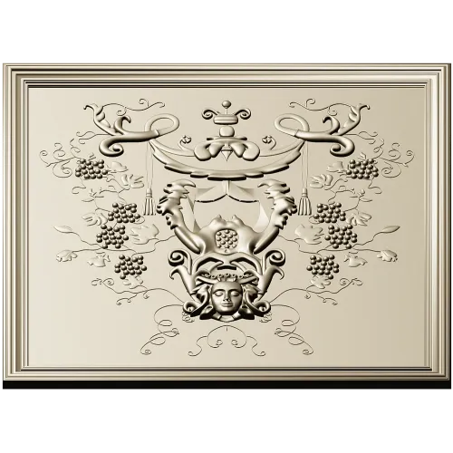 Vintner's Cartouche - decorative CNC panel STL