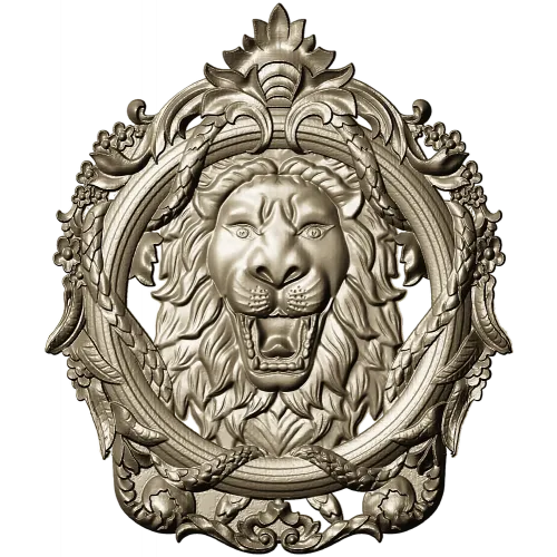 Regal Roar Cartouche - STL 3D model for CNC carving