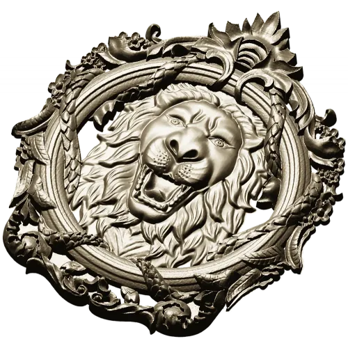 Regal Roar Cartouche - STL 3D model for CNC carving