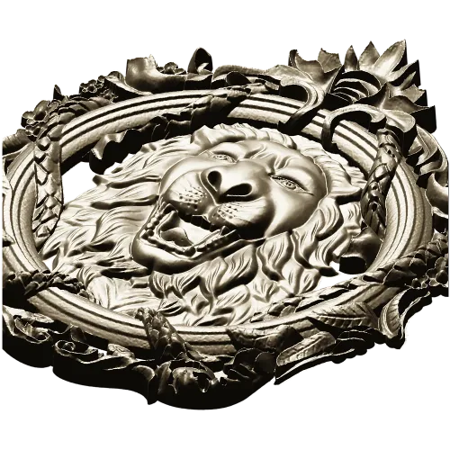 Regal Roar Cartouche - STL 3D model for CNC carving