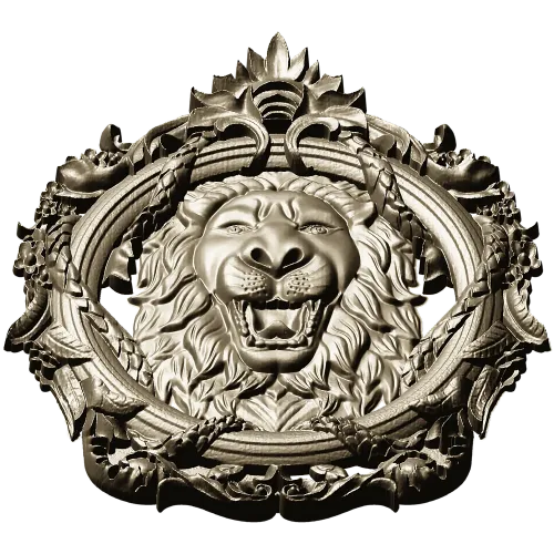 Regal Roar Cartouche - STL 3D model for CNC carving