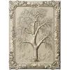 Tree relief panel STL for CNC milling - ornate framed tree