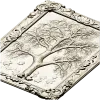 Tree relief panel STL for CNC milling - ornate framed tree