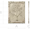Tree relief panel STL for CNC milling - ornate framed tree