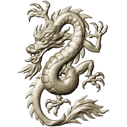 Oriental Dragon Relief STL for CNC Milling