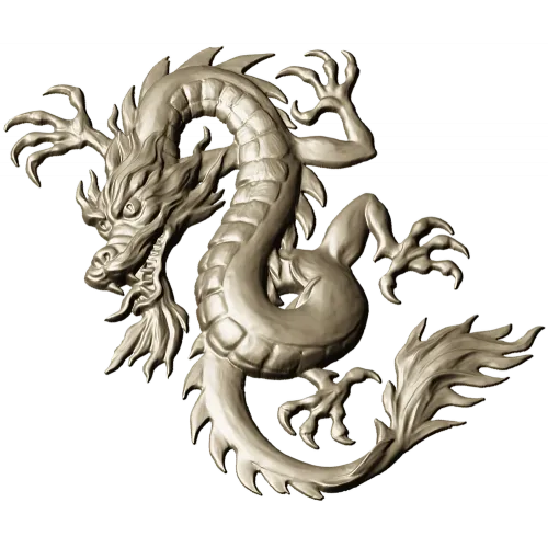 Oriental Dragon Relief STL for CNC Milling