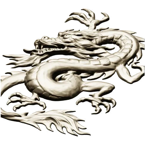 Oriental Dragon Relief STL for CNC Milling