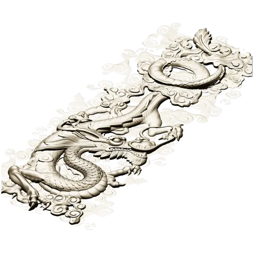 Dragon Cloud Relief STL for CNC Carving - High Relief Panel