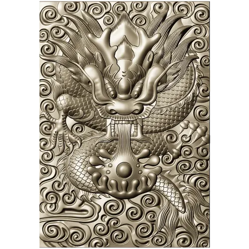High-Relief Dragon Head STL for CNC