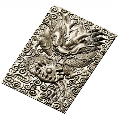 High-Relief Dragon Head STL for CNC
