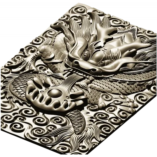 High-Relief Dragon Head STL for CNC