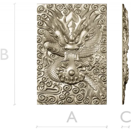 High-Relief Dragon Head STL for CNC