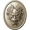 Dragon head medallion 3D STL for CNC