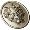 Dragon head medallion 3D STL for CNC
