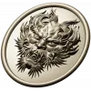 Dragon head medallion 3D STL for CNC