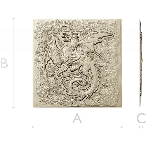 High-Relief Dragon Panel STL for CNC Milling