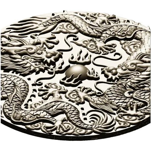 Круглая розетка с драконами - 3D модель STL для ЧПУ