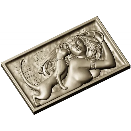 Egyptian Reclining Lady with Cat - STL Relief for CNC