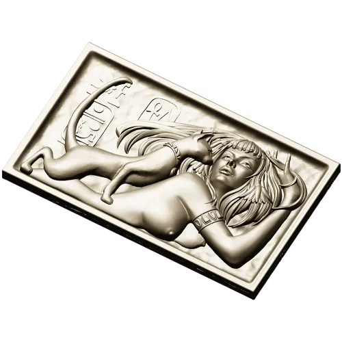 Egyptian Reclining Lady with Cat - STL Relief for CNC