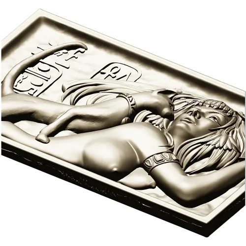 Egyptian Reclining Lady with Cat - STL Relief for CNC