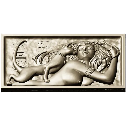 Egyptian Reclining Lady with Cat - STL Relief for CNC