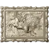 3D модель "Пегас в барочном багете" - STL для ЧПУ