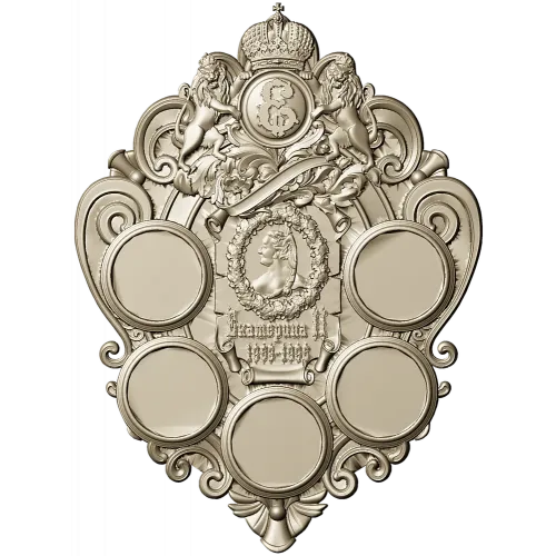 Imperial coin plaque 3D STL for CNC