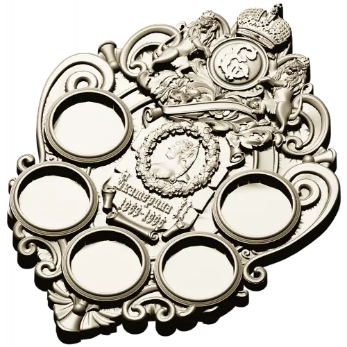 Imperial coin plaque 3D STL for CNC
