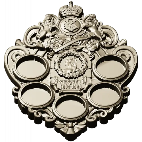 Imperial coin plaque 3D STL for CNC