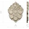 Imperial coin plaque 3D STL for CNC