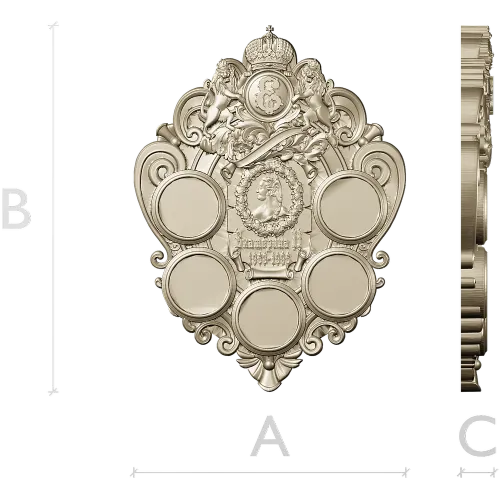 Imperial coin plaque 3D STL for CNC