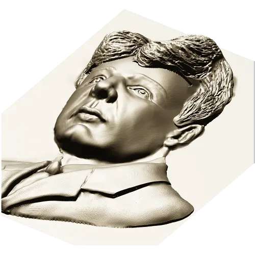 High-Relief Male Portrait 3D STL for CNC Milling