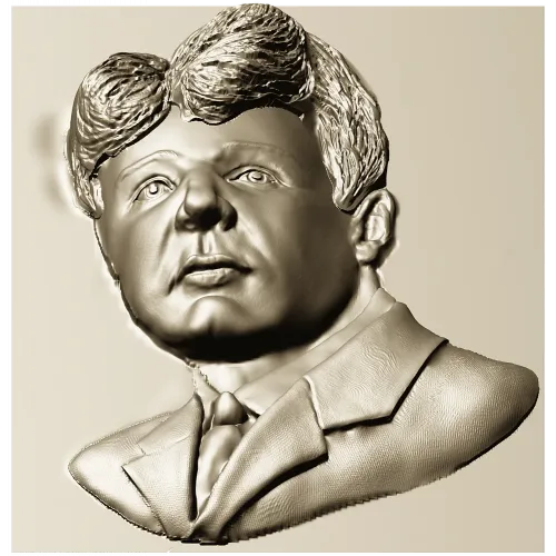 High-Relief Male Portrait 3D STL for CNC Milling