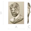 High-Relief Male Portrait 3D STL for CNC Milling