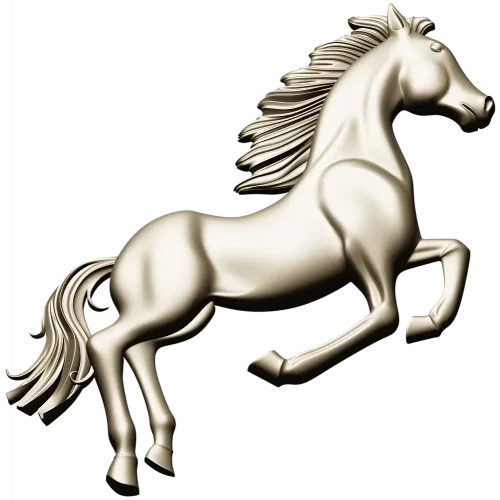 Рельефная 3D модель лошади в стойке - STL для ЧПУ