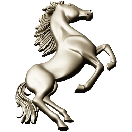 Рельефная 3D модель лошади в стойке - STL для ЧПУ
