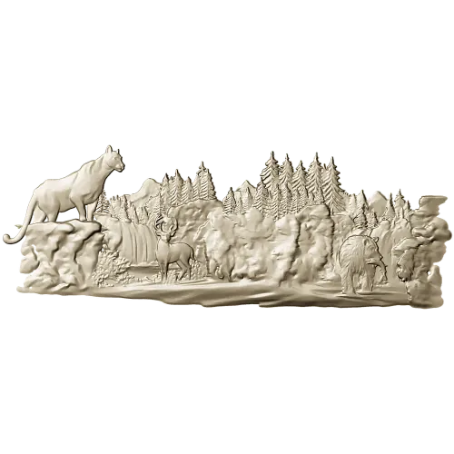 Лесная симфония - 3D модель STL панно для ЧПУ