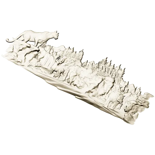 Лесная симфония - 3D модель STL панно для ЧПУ