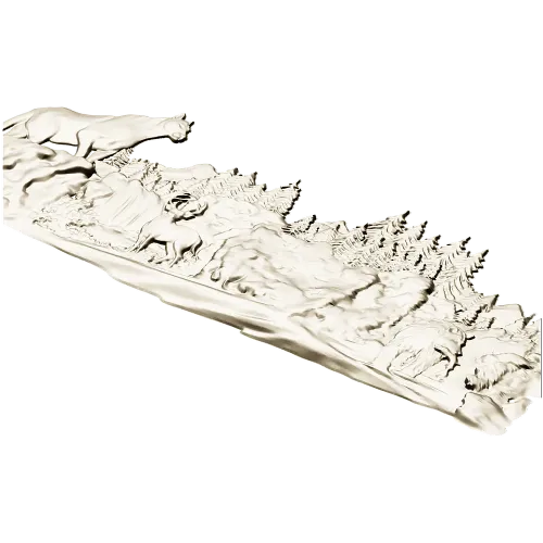 Лесная симфония - 3D модель STL панно для ЧПУ