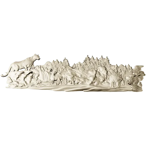 Лесная симфония - 3D модель STL панно для ЧПУ