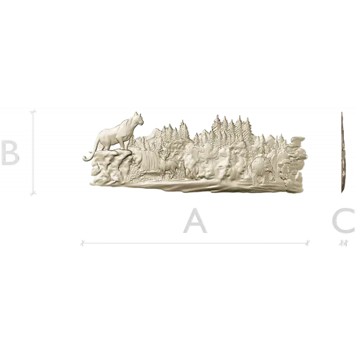 Лесная симфония - 3D модель STL панно для ЧПУ