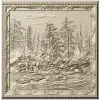 Лесная идиллия - рельефная панель в рамке (STL для ЧПУ)