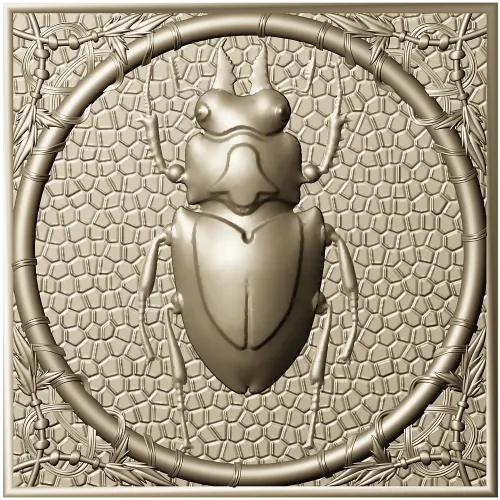 Scarab Relief Panel STL for CNC Milling