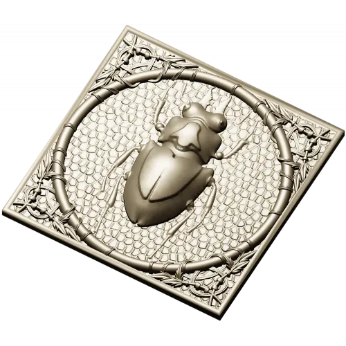 Scarab Relief Panel STL for CNC Milling