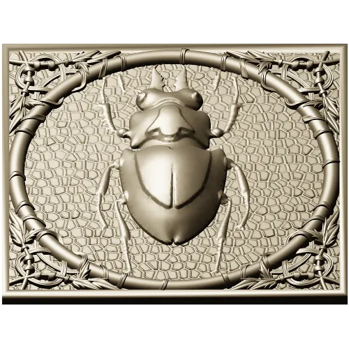 Scarab Relief Panel STL for CNC Milling