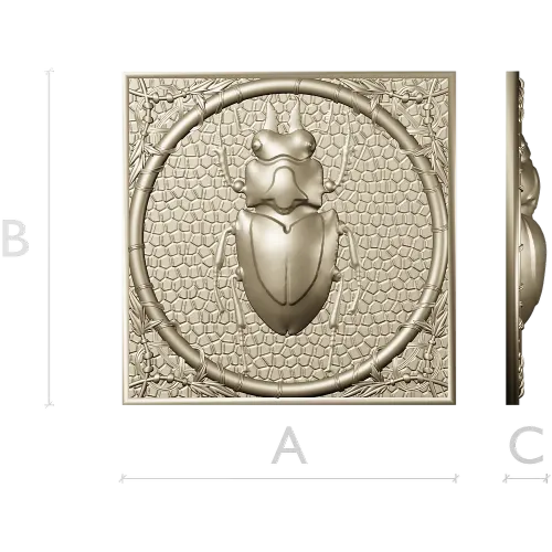 Scarab Relief Panel STL for CNC Milling