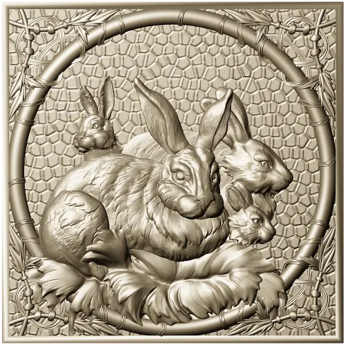 Hare Family Relief STL for CNC Router