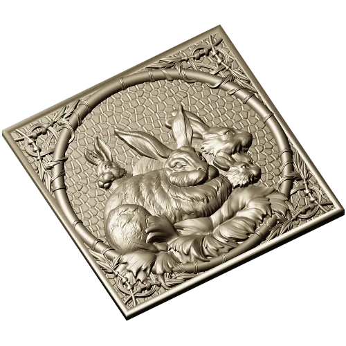 Hare Family Relief STL for CNC Router