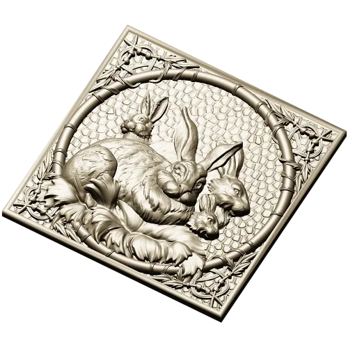 Hare Family Relief STL for CNC Router